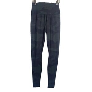 Alo Yoga Womens High Waist‎ Vapor Legging Gray/Green Camo Size S